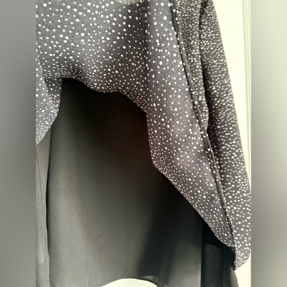 Paper Crane Layered V-Neck Spaghetti Straps Black Polka Dots Cami Top, Sz: Small - Picture 3 of 5